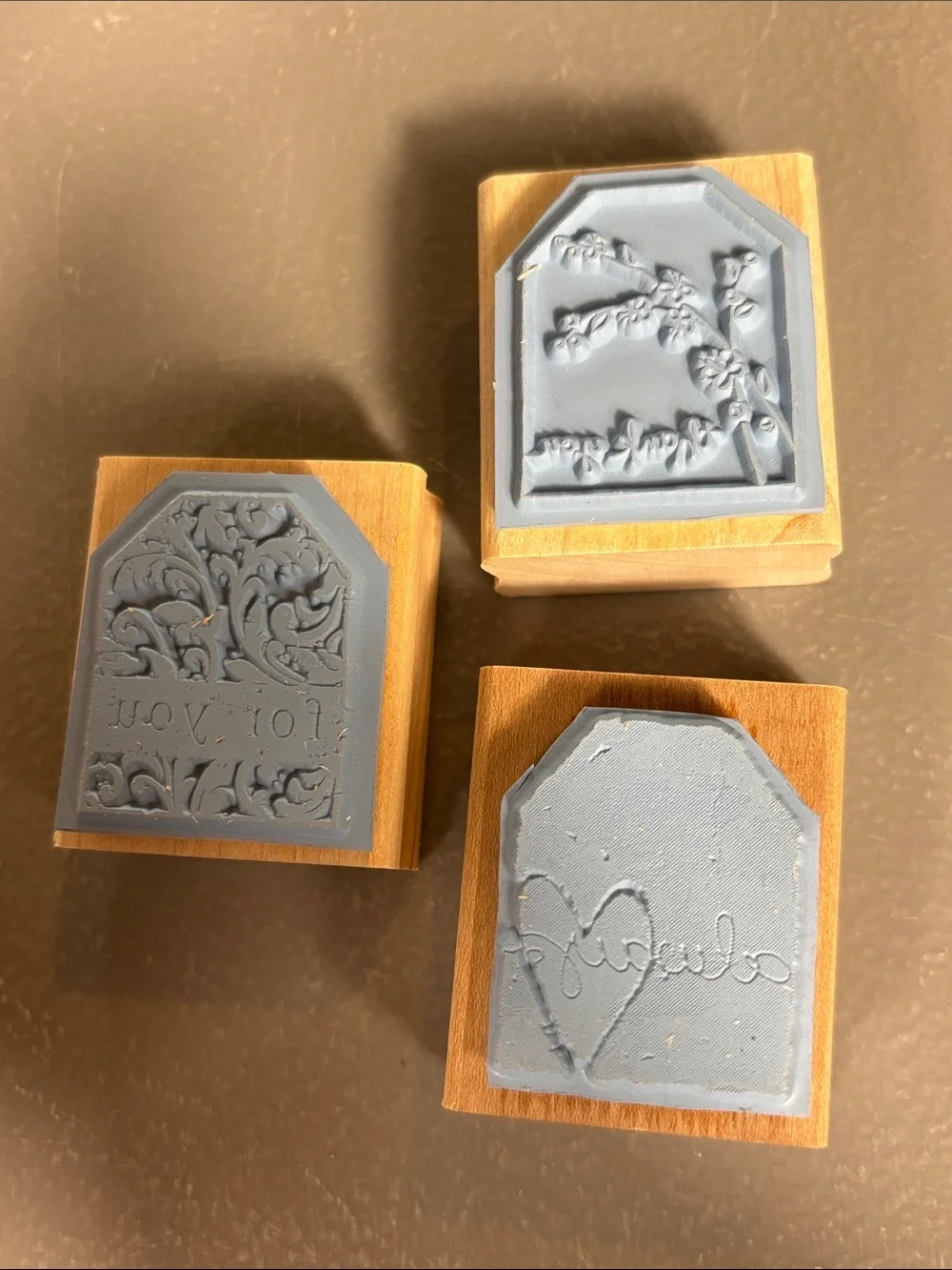 Stampin’ Up Too Terrific Tags 2006 Set of 6 Wood Mount Rubber Stamps